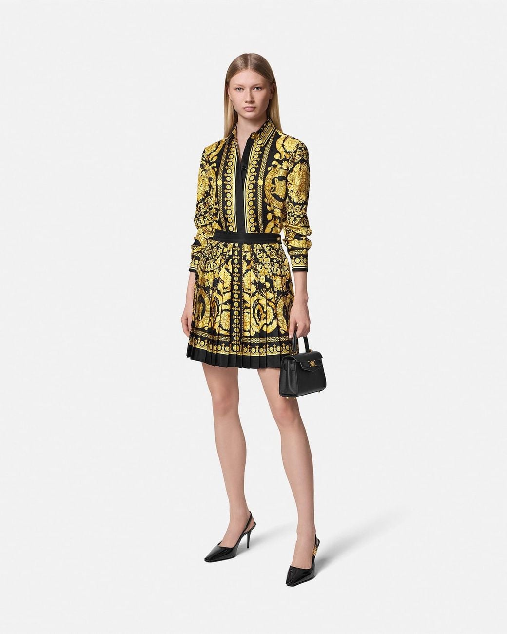 Versace Yellow Heritage Barocco Print Shirt