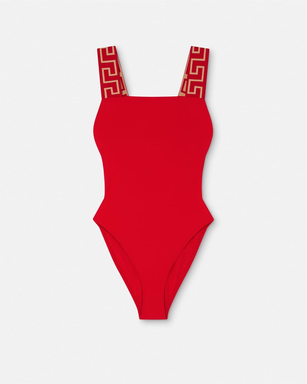 Versace Red Econyl One-Piece Swimsuit