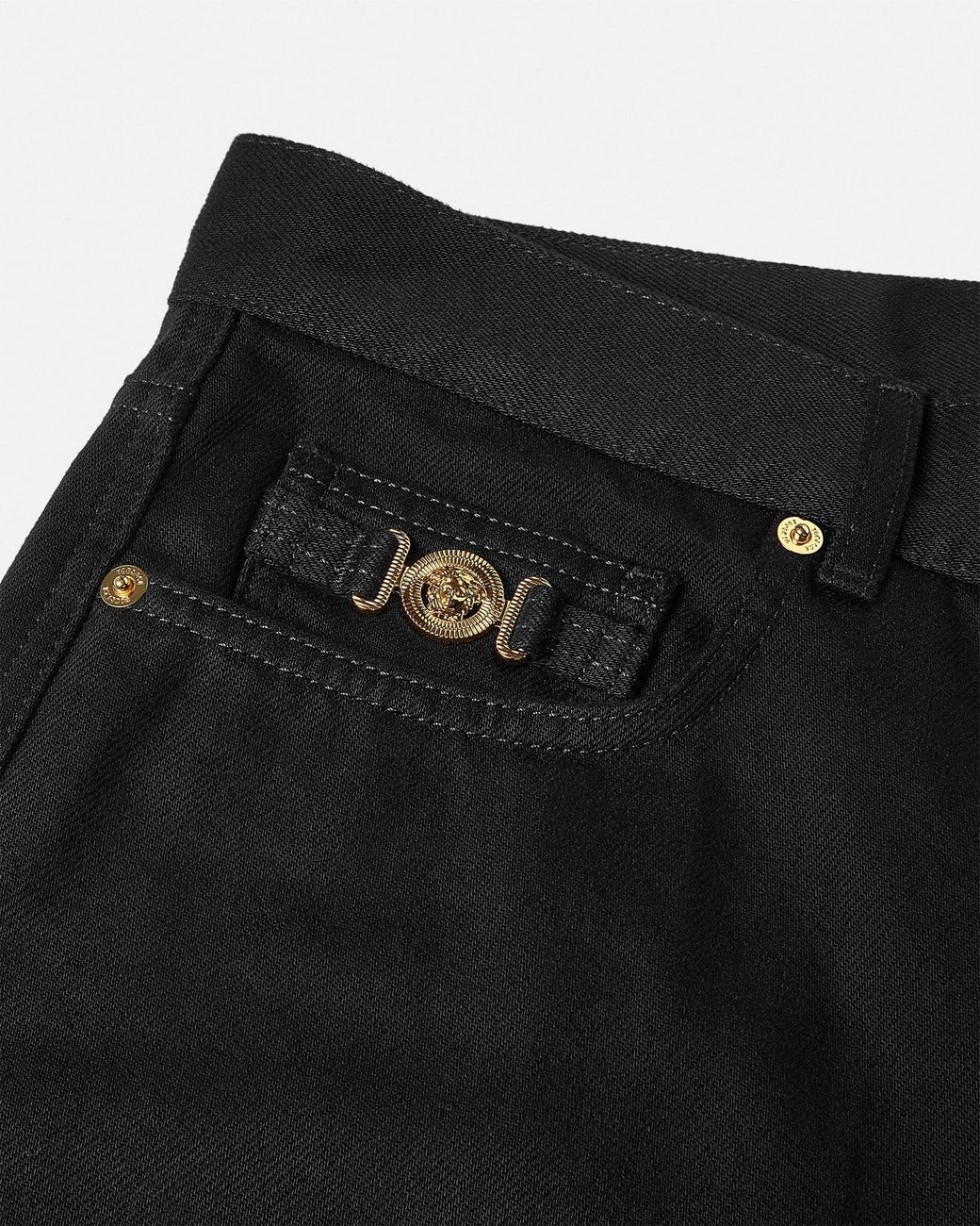 Versace Black Regular Jeans for men