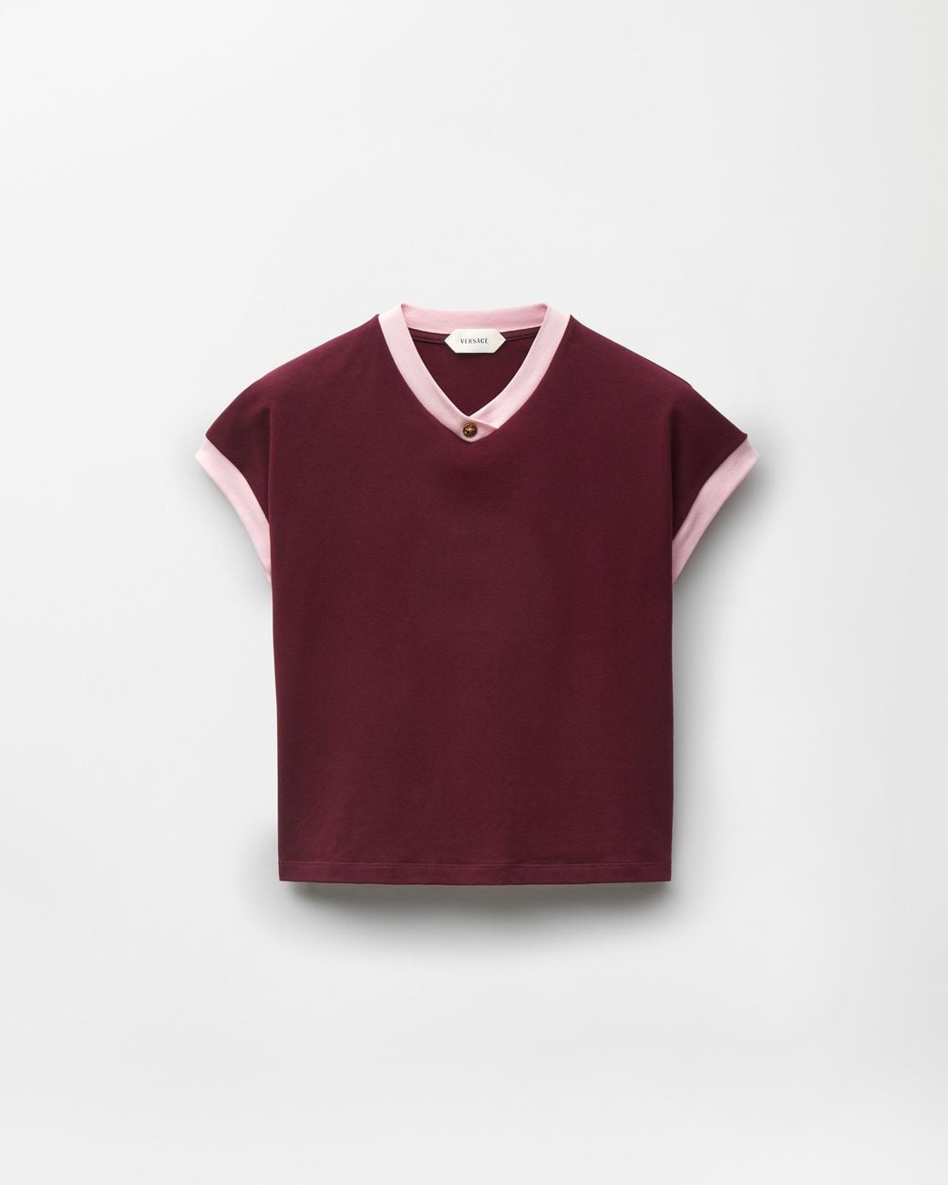 Versace Purple Stretch Cotton-Jersey T-Shirt