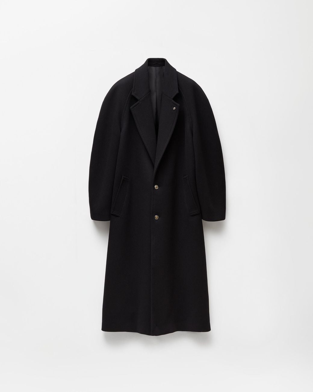 Versace Black Cavalry Wool Coat for men