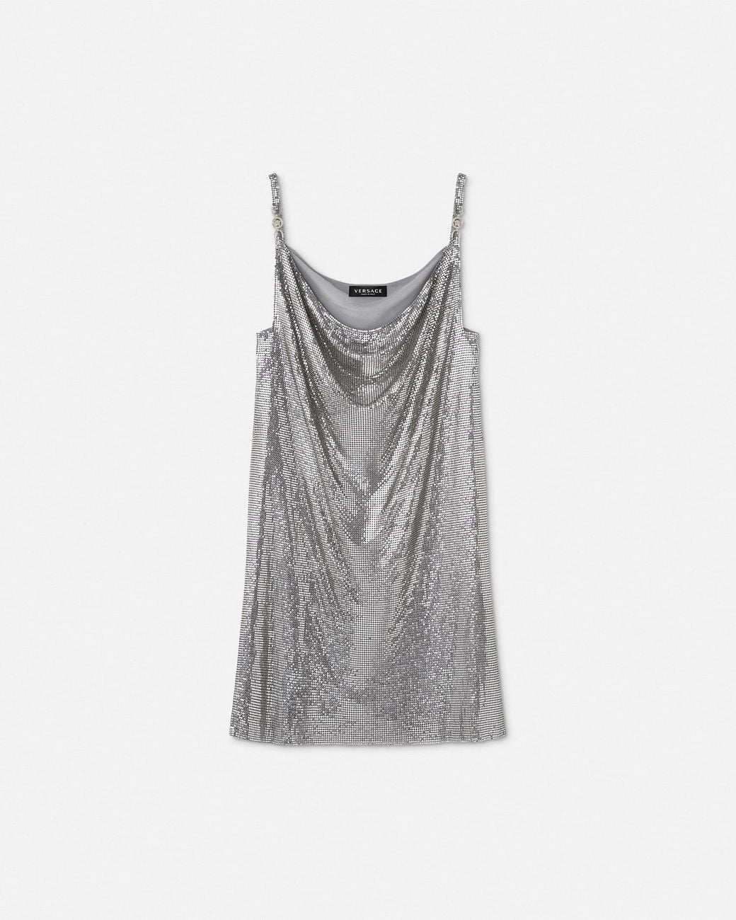 Versace Gray Cocktail Dress