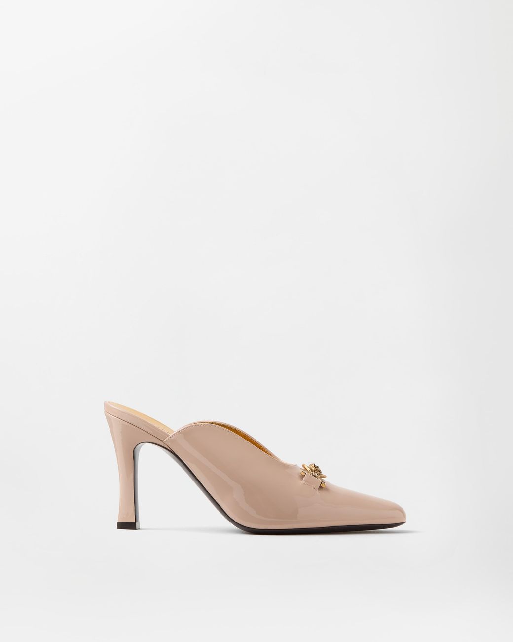 Versace Natural Marisa Patent Mules 90 Mm
