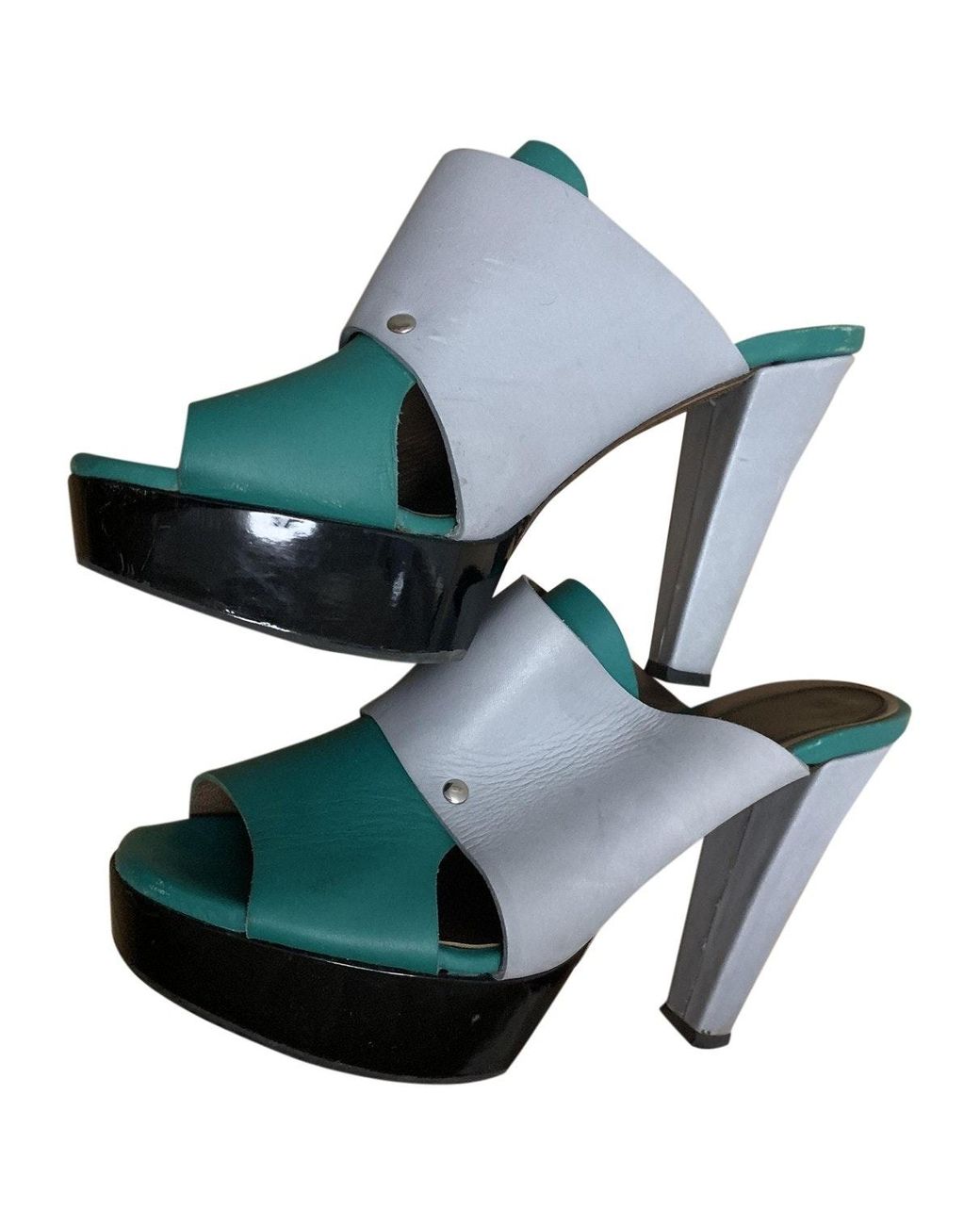 Marni Leather Mules & Clogs in Blue - Lyst