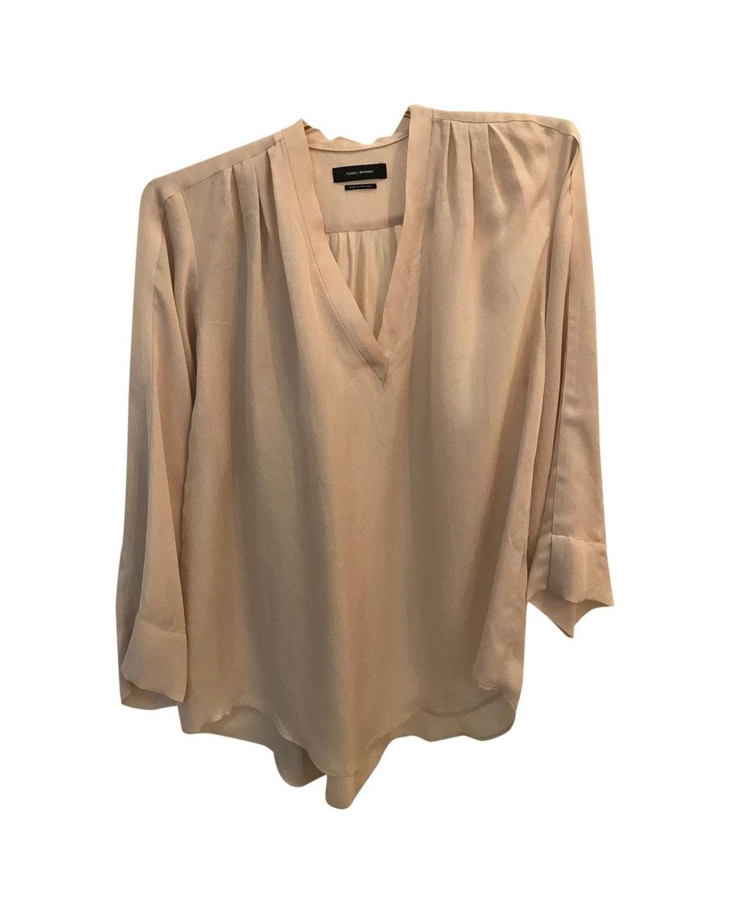 Isabel Marant Silk Blouse in Beige (Natural) - Lyst