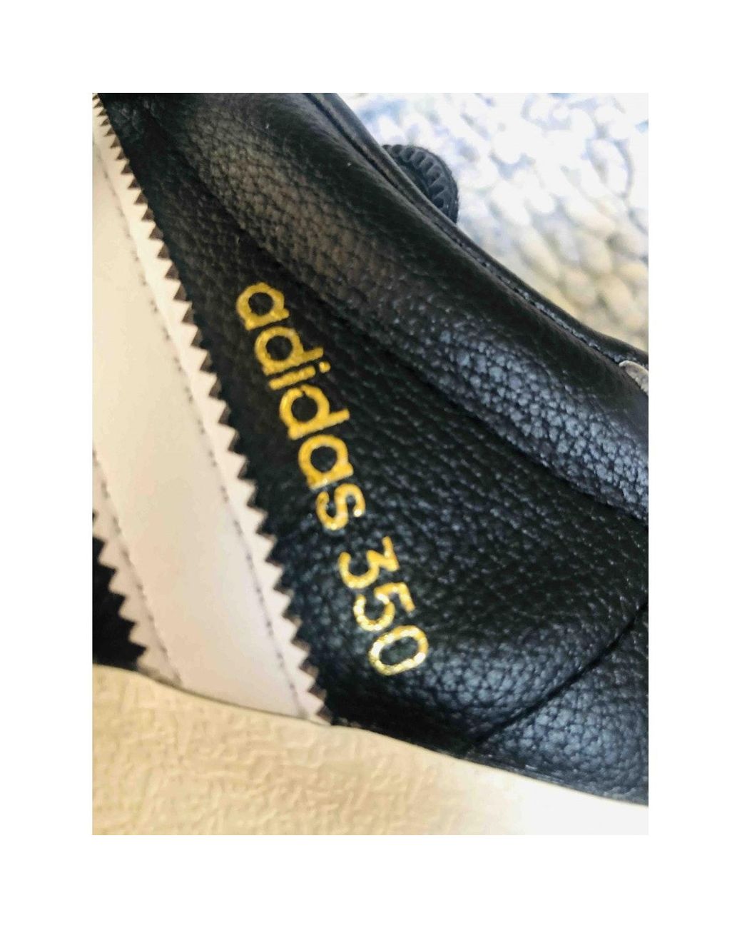 adidas black leather trainers