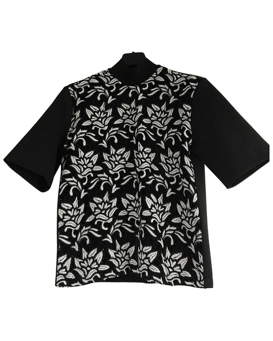 Sandro Black Polyester Top - Lyst