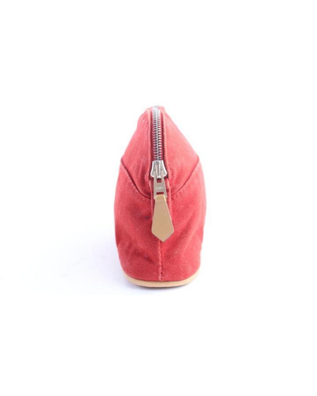 Hermès Red Cotton Clutch Bag - Lyst