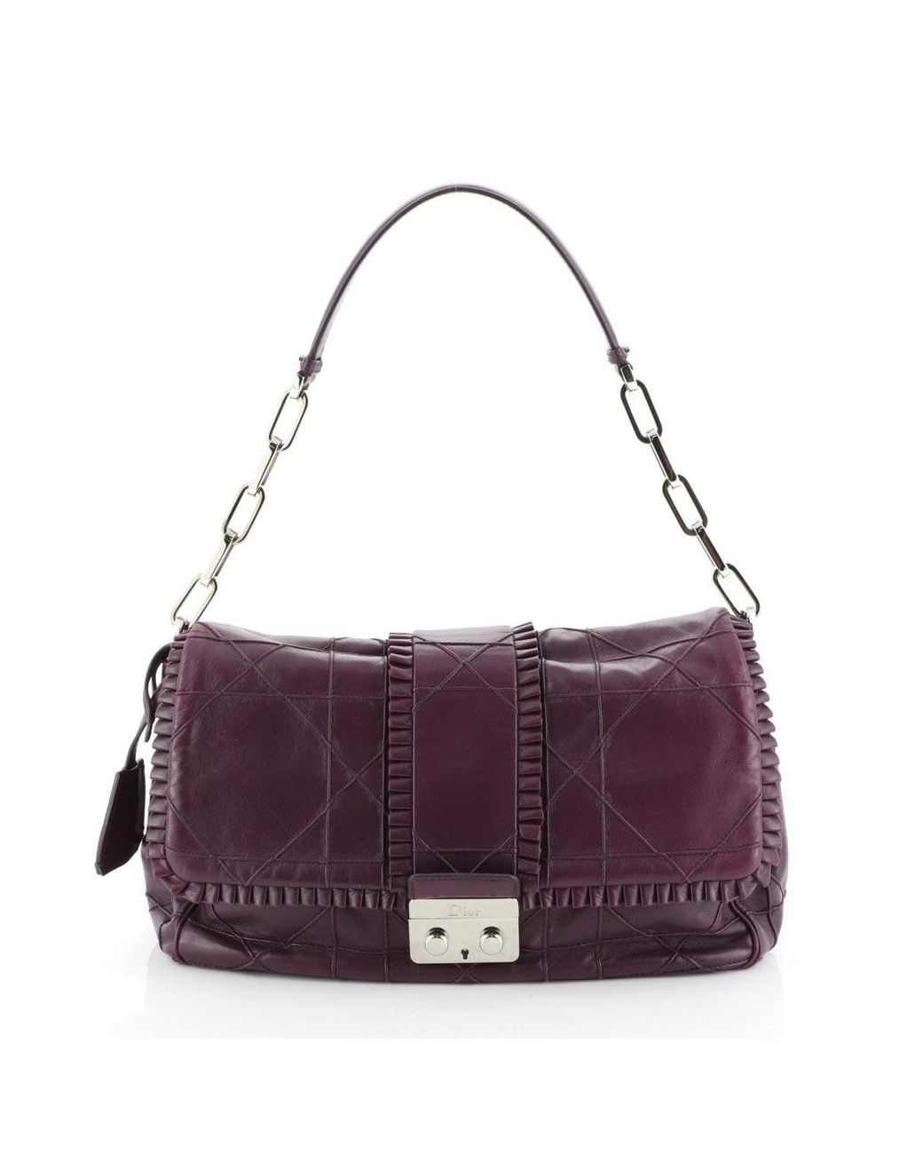 Dior Leather Handbag in Purple - Lyst