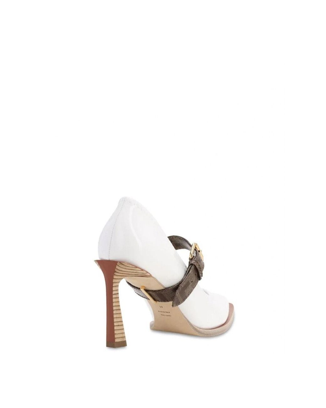 fendi white heels