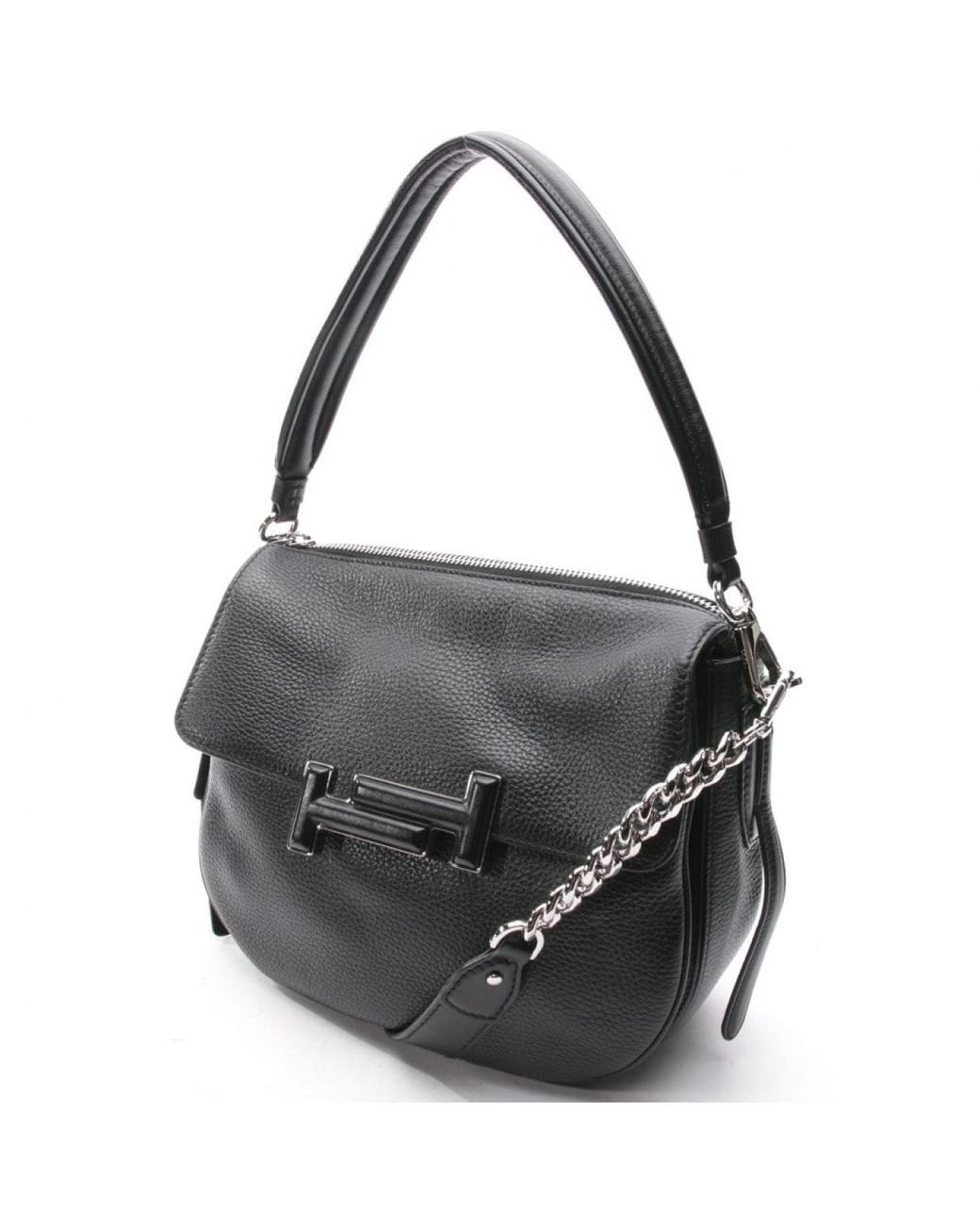 Tod's Leather Handbag in Black - Lyst