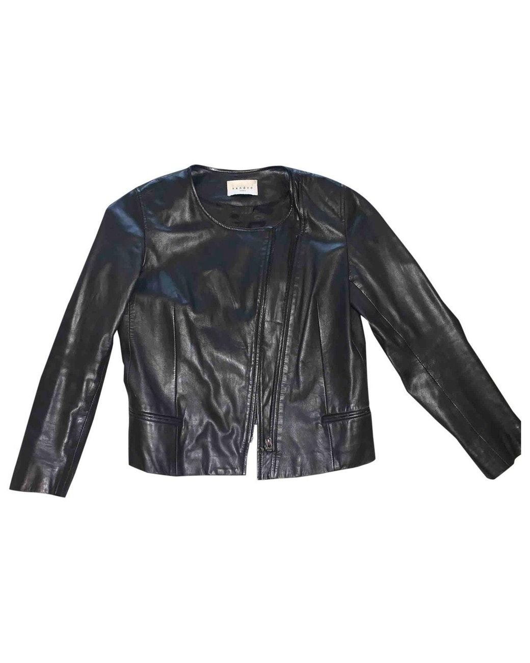 sandro biker leather jacket
