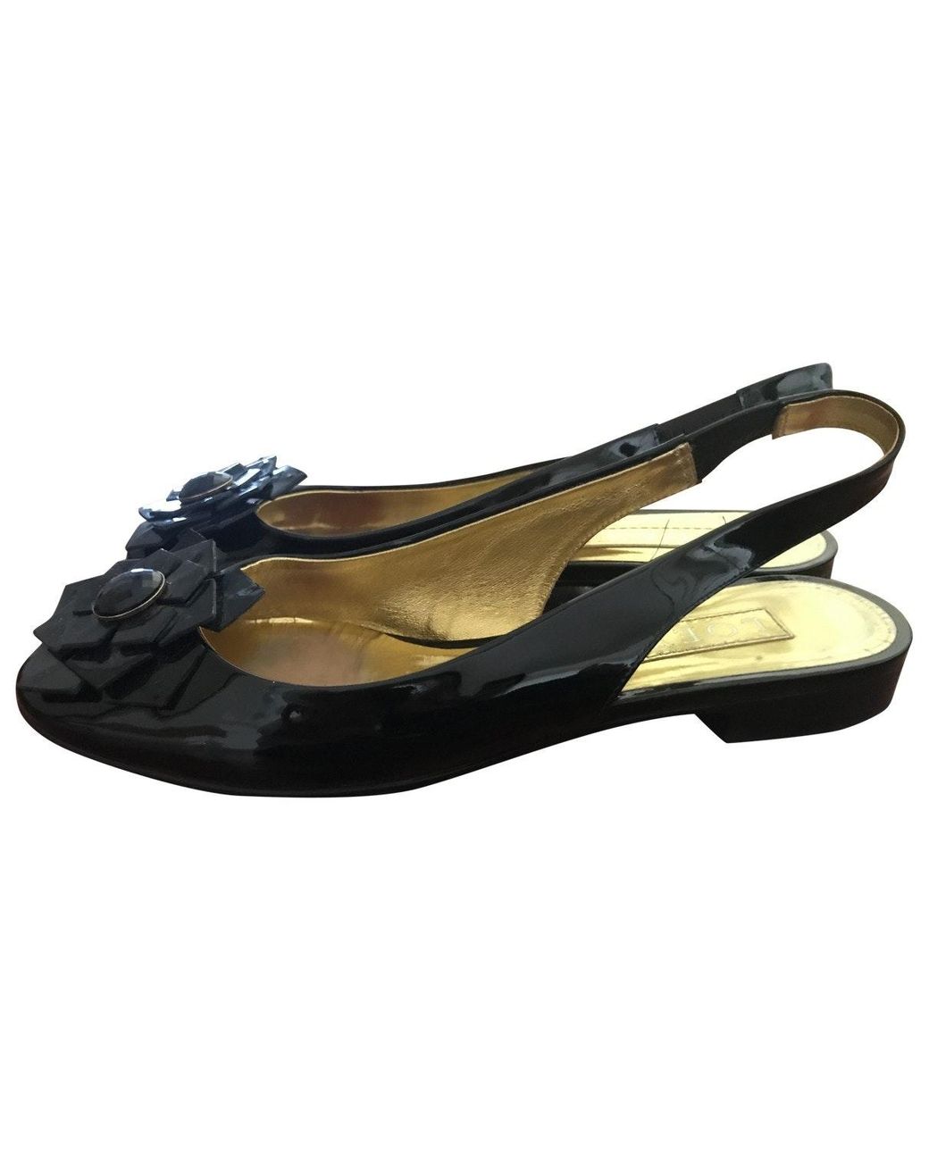 Loewe Patent Leather Sandals in Black - Lyst