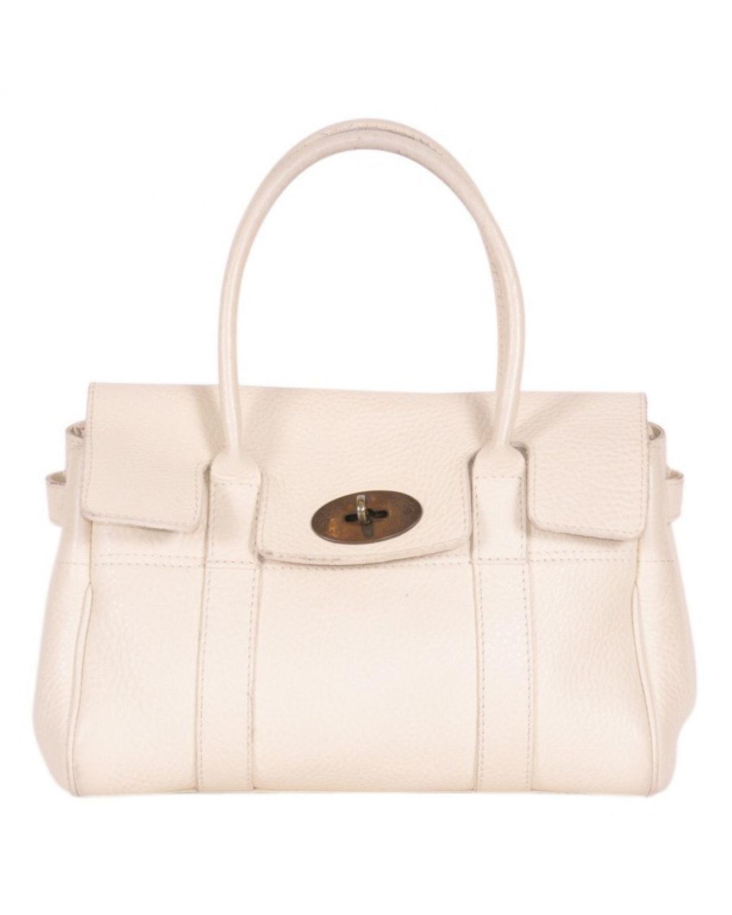 Mulberry Bayswater Small White Leather Handbag Lyst