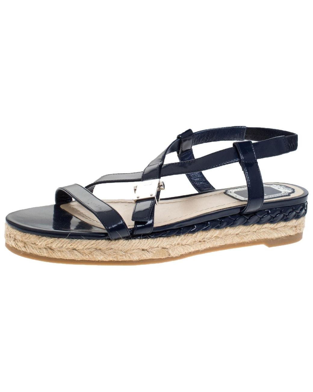 christian dior sandals navy blue