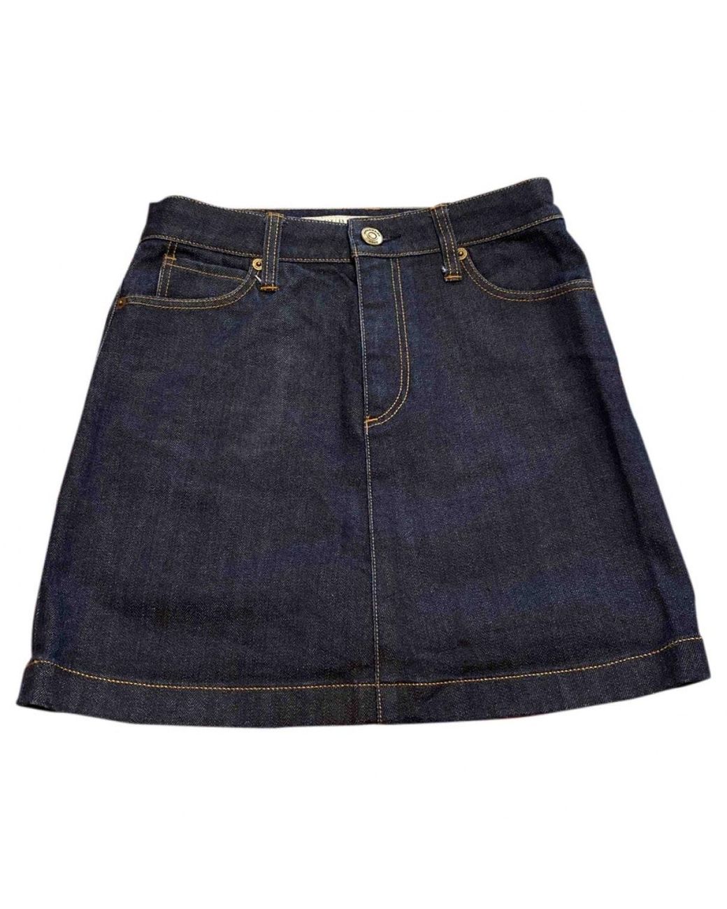 Burberry Denim Mini Skirt in Blue - Lyst