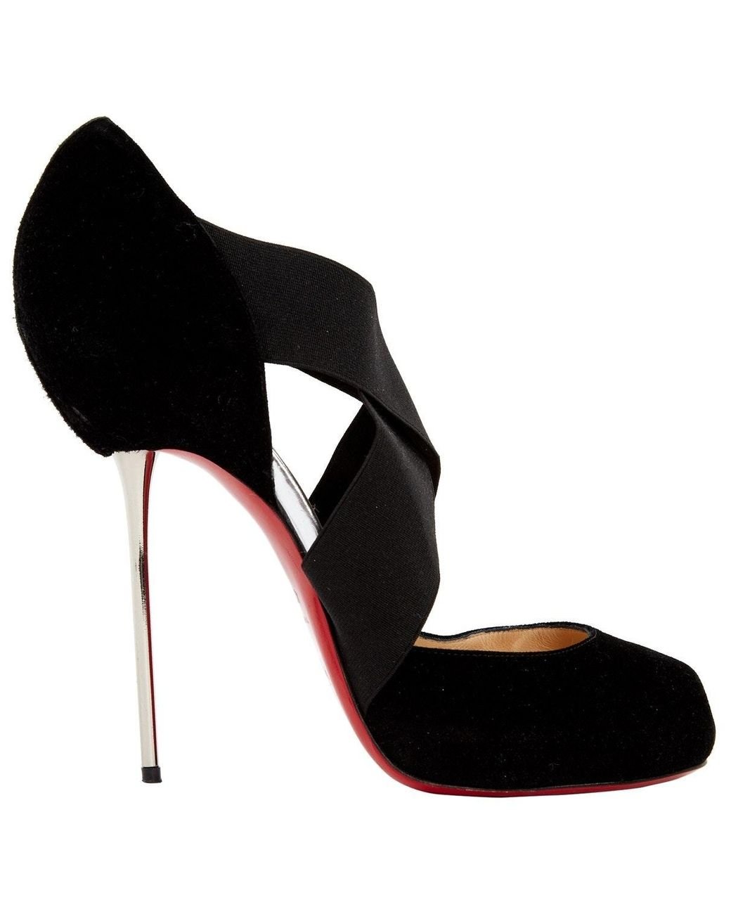 Christian Louboutin Suede Heels in Black Lyst