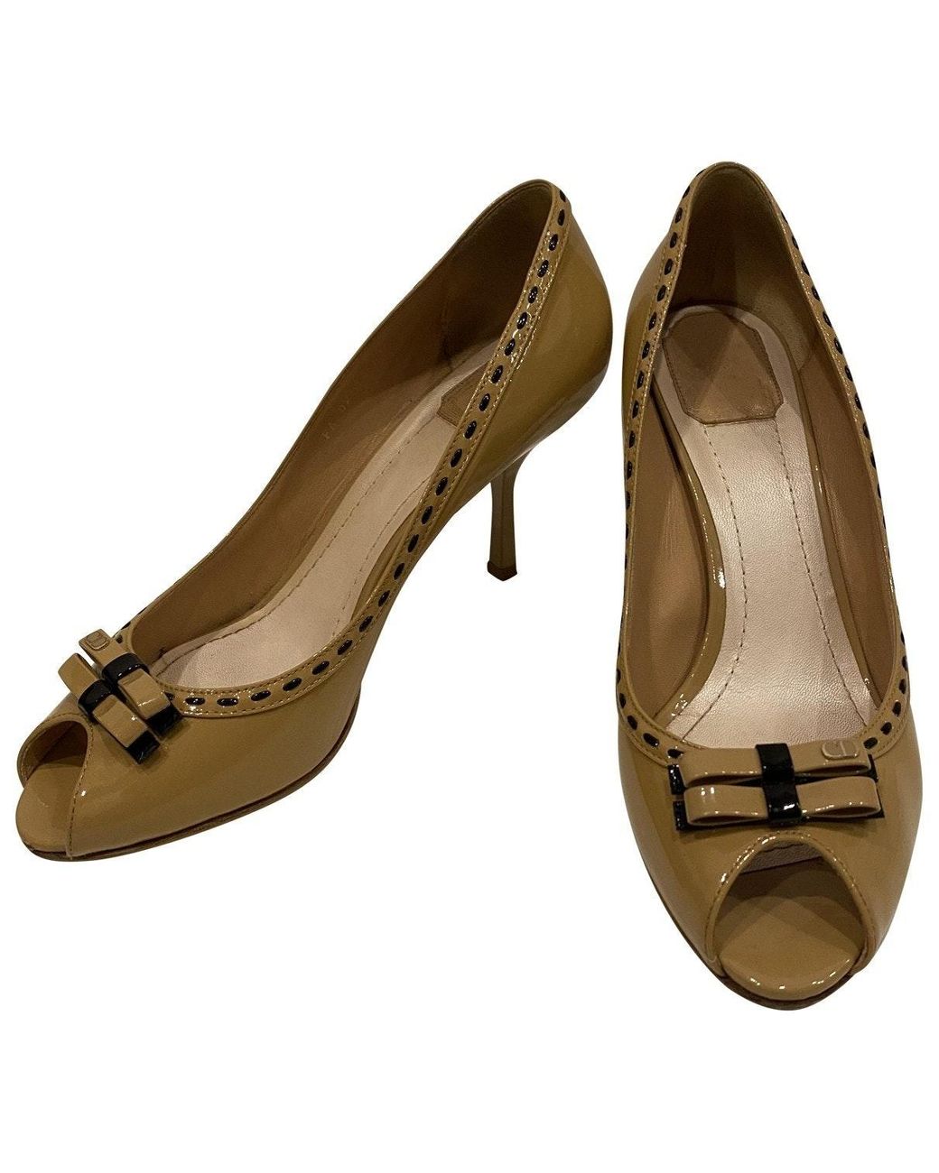 dior beige heels