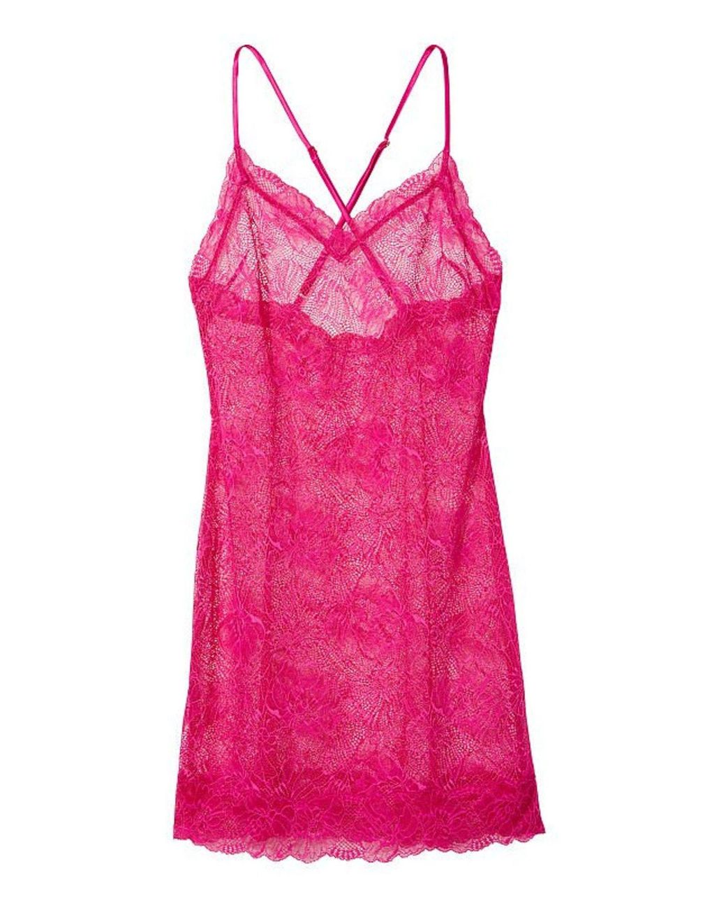 Victoria's Secret Berry Blush Pink Lace Slip Dress | Lyst UK