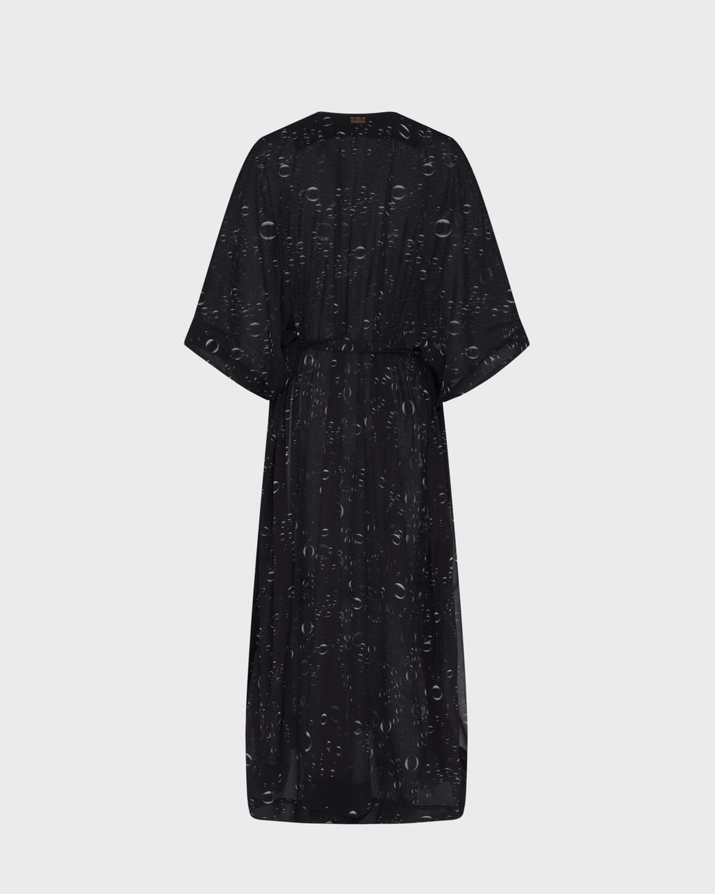 Vilebrequin Long Crêpe Georgette Kaftan Bubble 3d - Kaftan - Louane - Black - Size Osfa