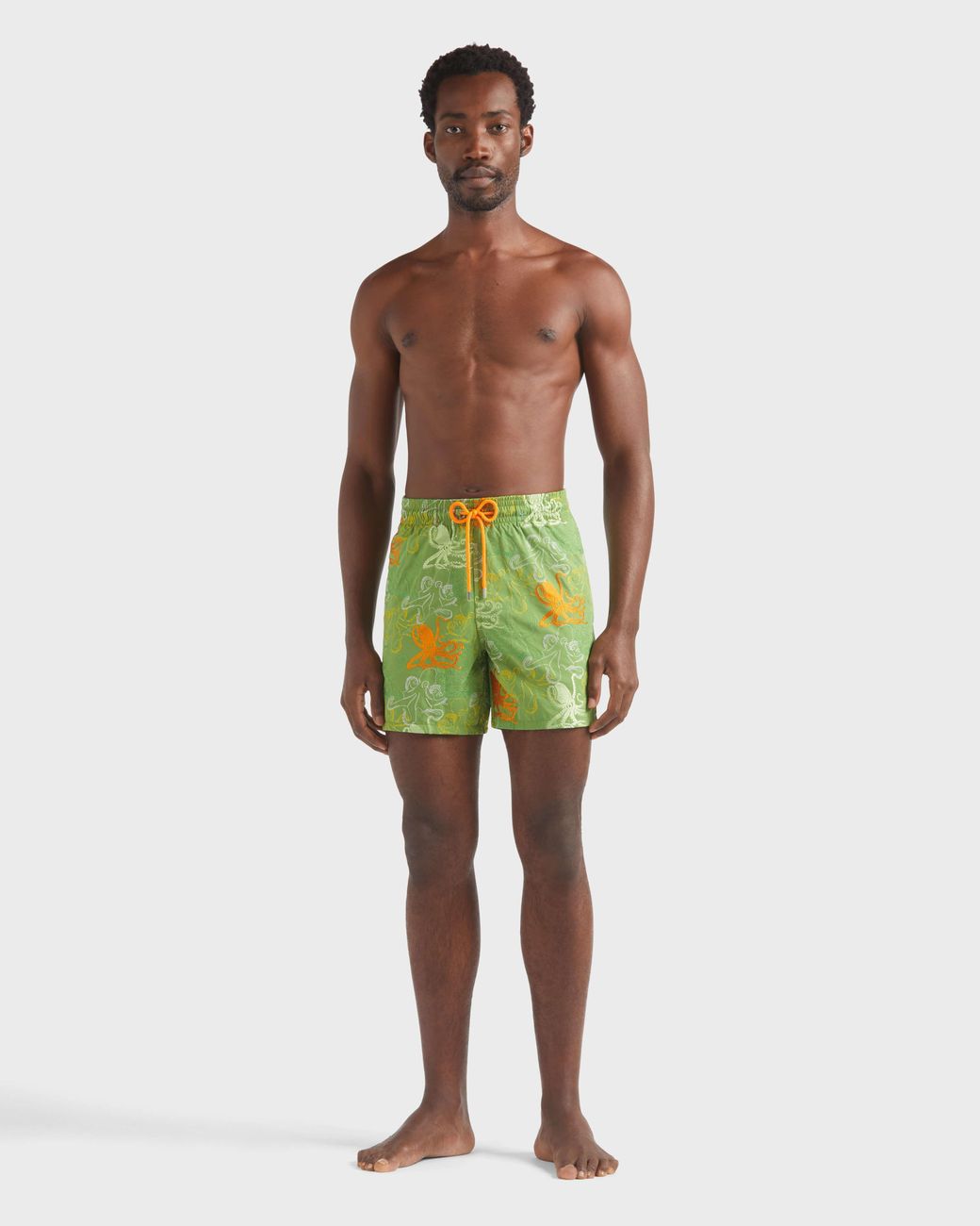 Vilebrequin Green Swim Shorts Embroidered Octopussy for men