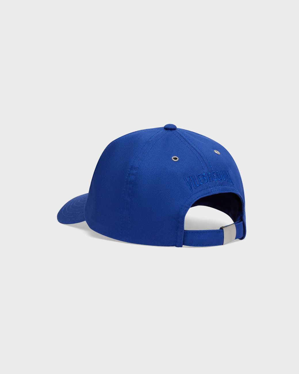 Vilebrequin Blue Solid Cotton Cap Turtle Embroidery