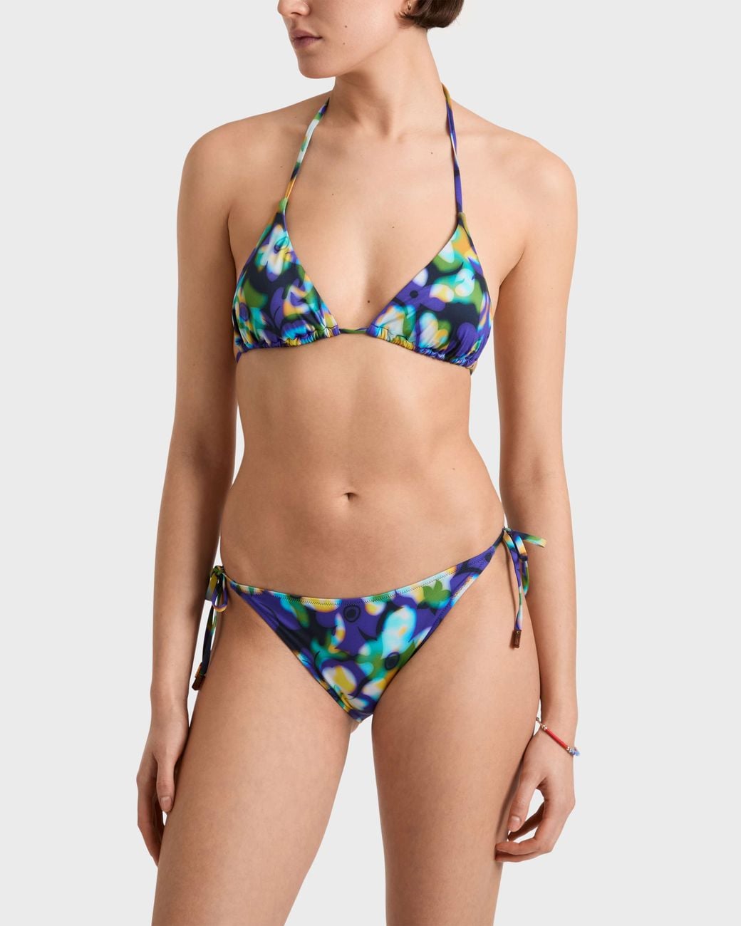 Vilebrequin Blue Side Tie Bikini Bottom Frangipanier Trouble