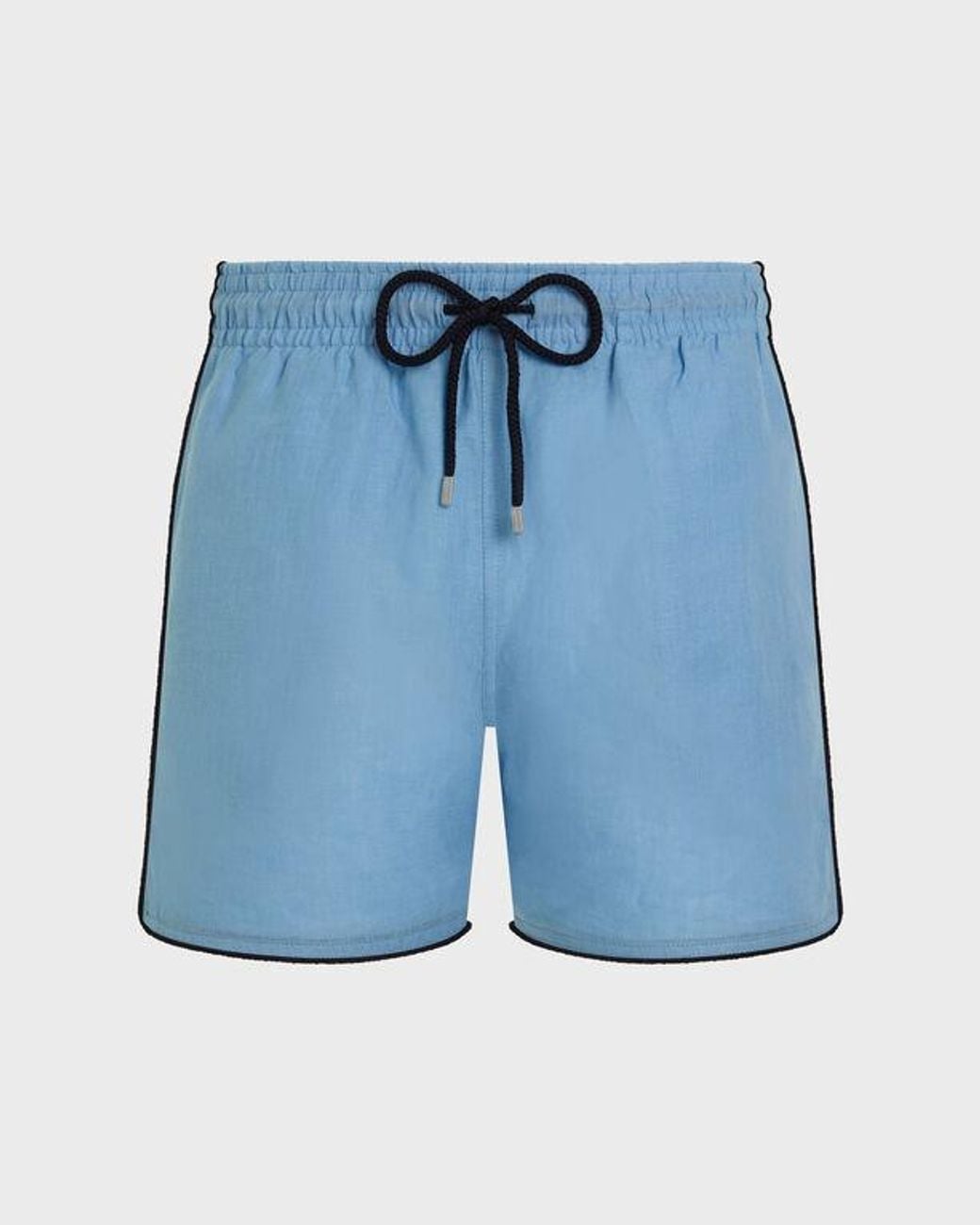 Vilebrequin Blue Linen Swim Shorts Solid for men