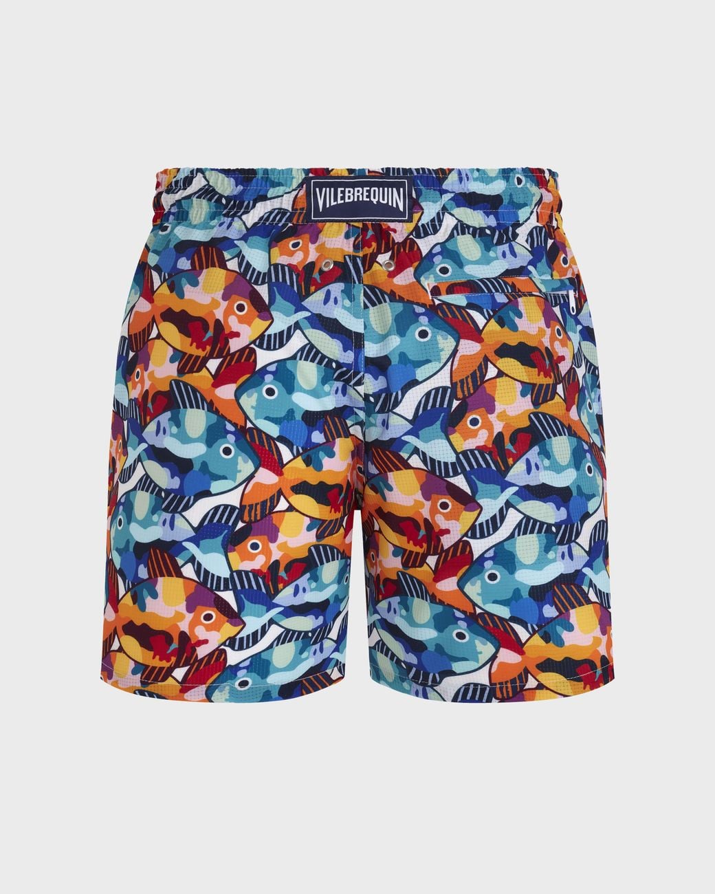 Vilebrequin Blue Micro-Perforated Ultra-Light And Packable Swim Shorts Pacu for men