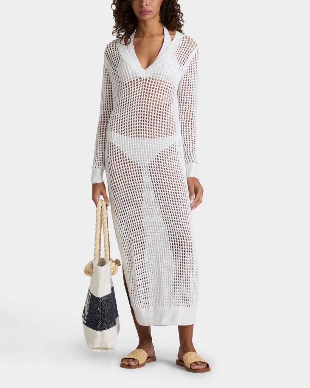 Vilebrequin Crochet T-shirt Dress Solid - Dress - Lysia - White - Size L