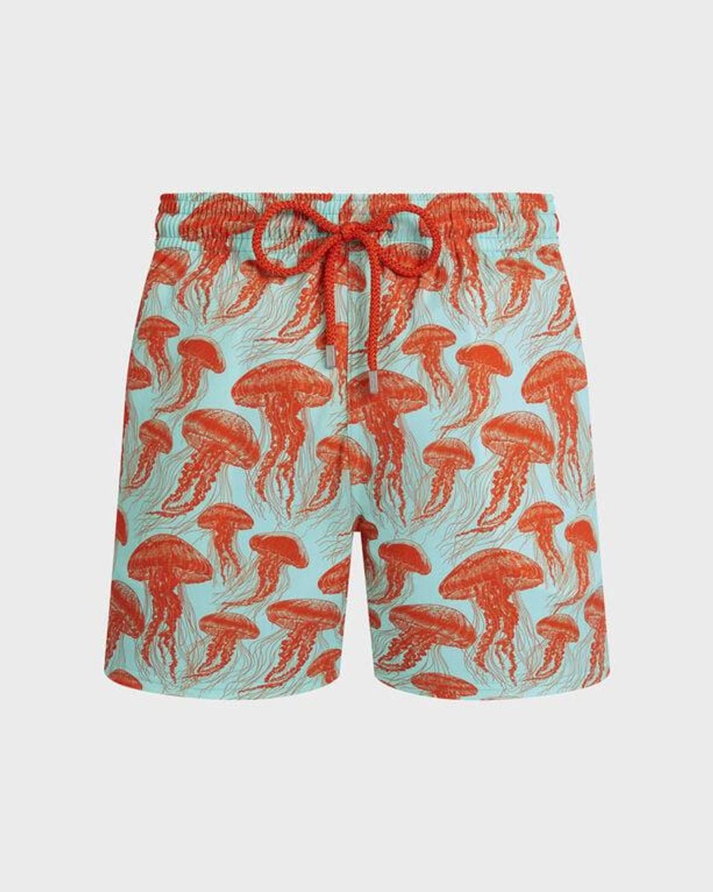 Vilebrequin White Stretch Short Swim Shorts Jellyfish Dance for men
