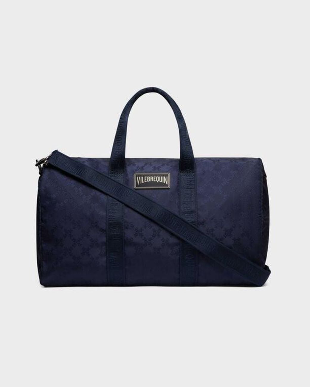 Vilebrequin Blue Travel Bag 48h Turtle Monogram