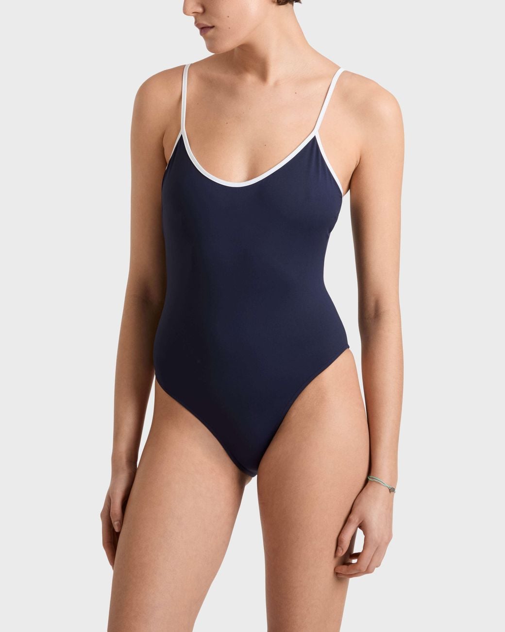 Vilebrequin Blue Low-Back One-Piece Swimsuit Solid