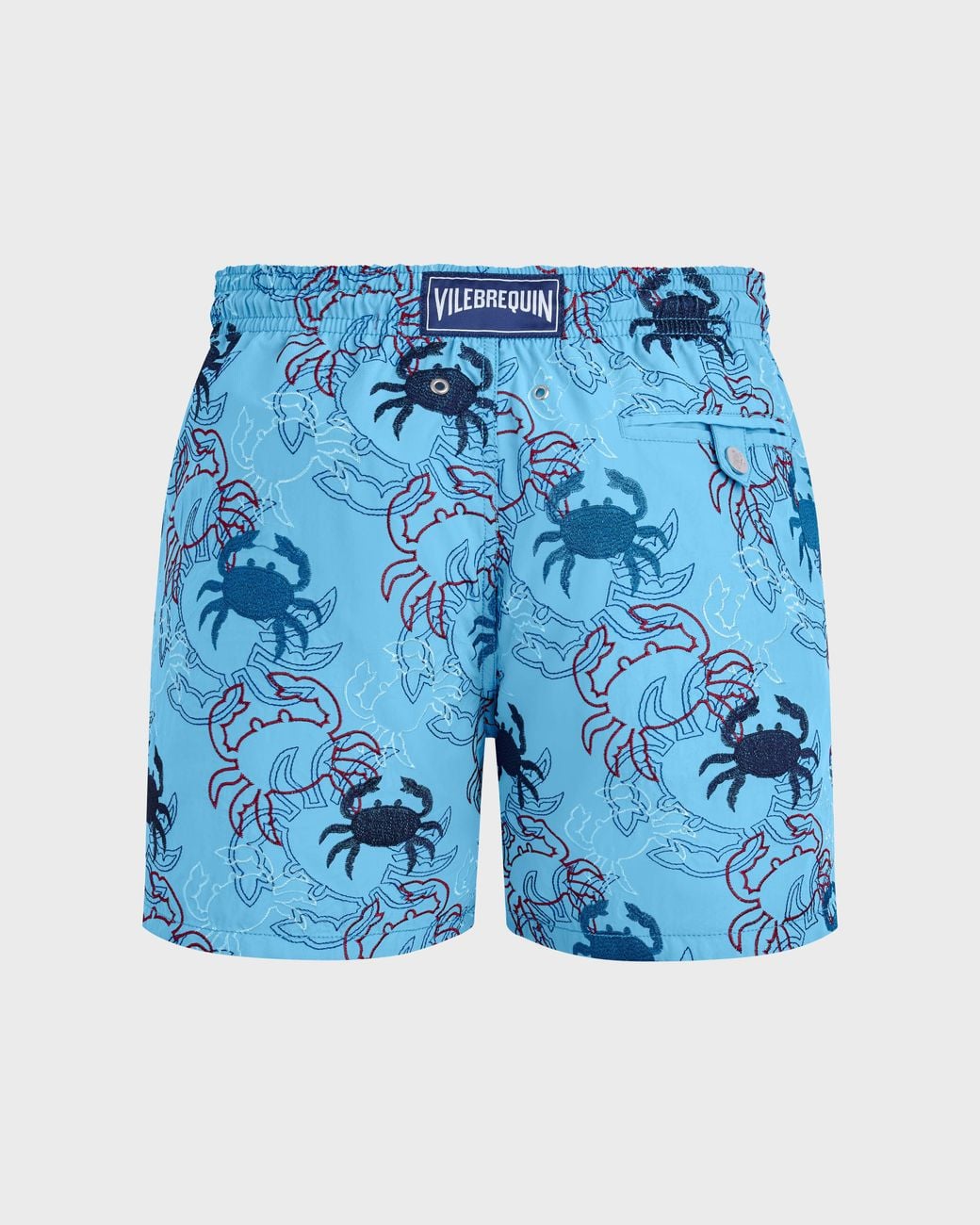 Vilebrequin Blue Swim Shorts Embroidered Crab Balloons for men