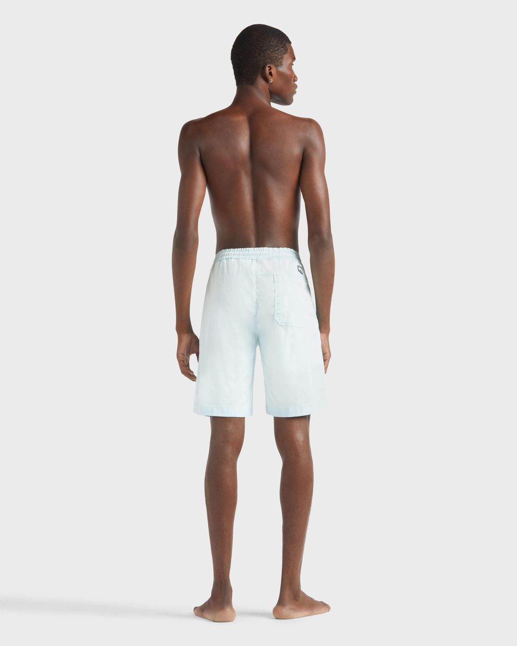 Vilebrequin Blue Tencel And Cotton Bermuda Shorts Satin for men