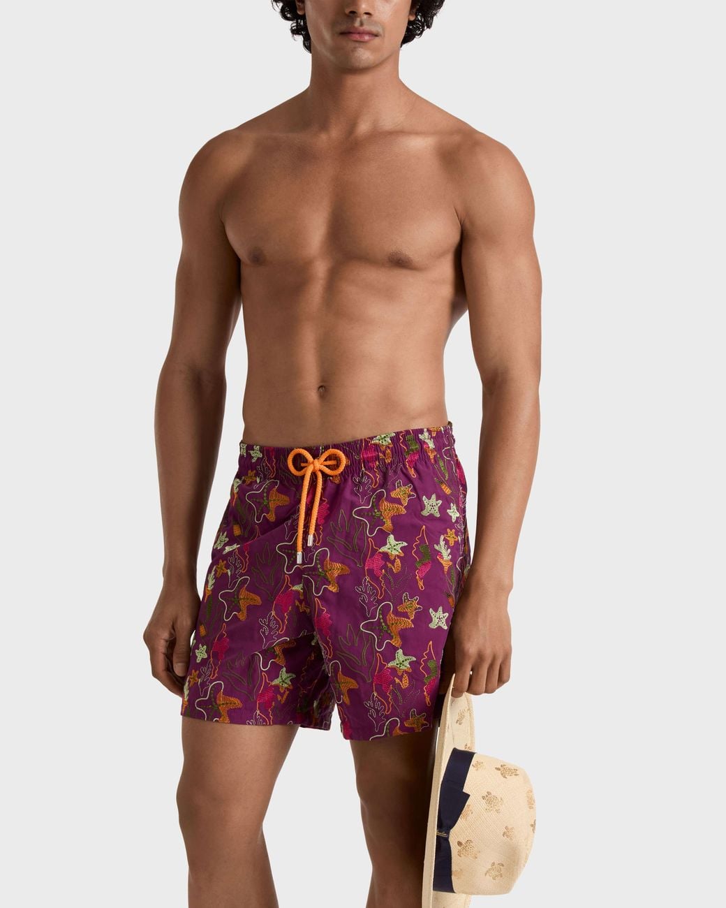 Vilebrequin Embroidered Swim Shorts Seaweed for men