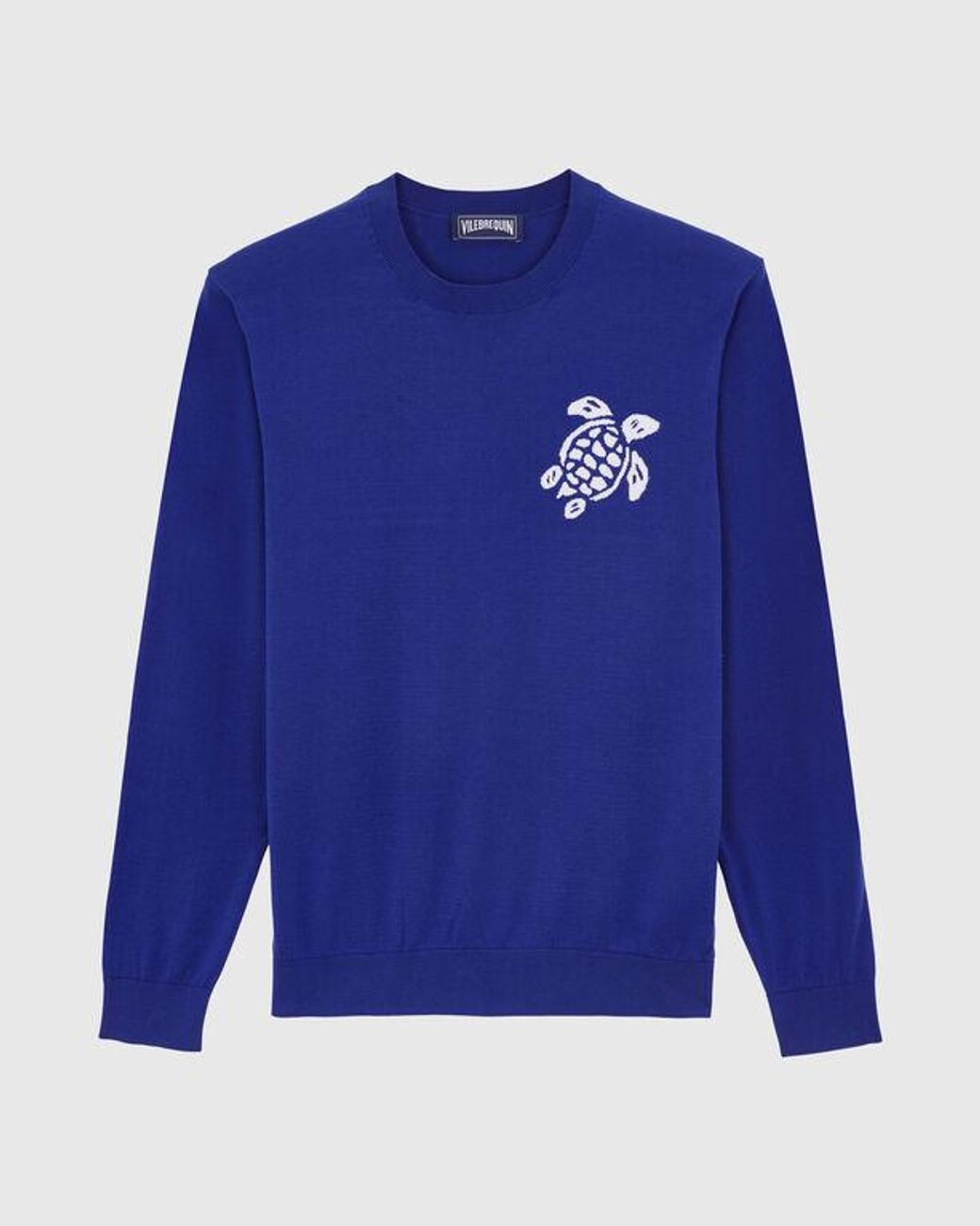 Vilebrequin Blue Cotton Sweater Turtle for men