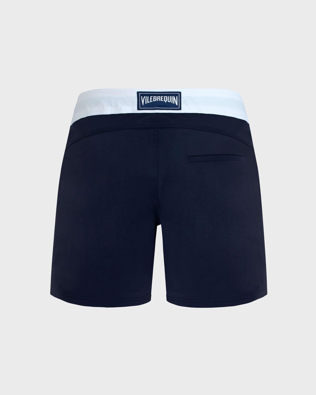 Vilebrequin Blue Stretch Swim Shorts Flat Belt Color Block for men