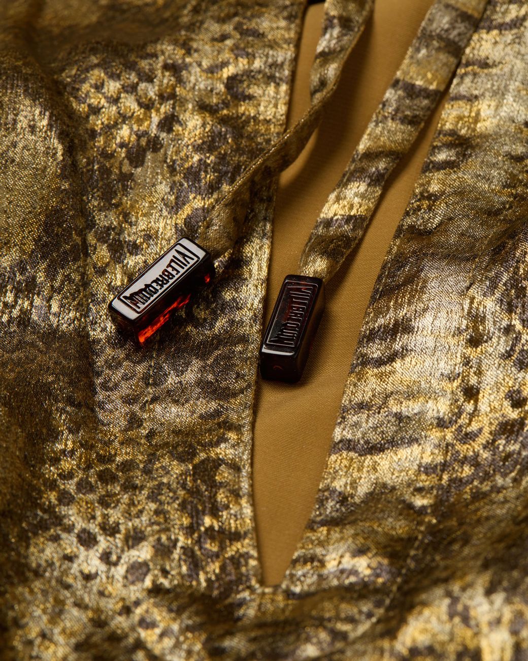 Vilebrequin Metallic Long Kaftan Lame Python