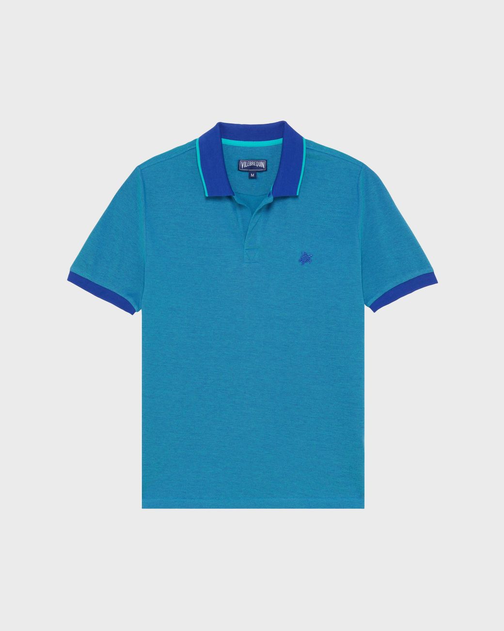 Vilebrequin Blue Cotton Polo Solid for men