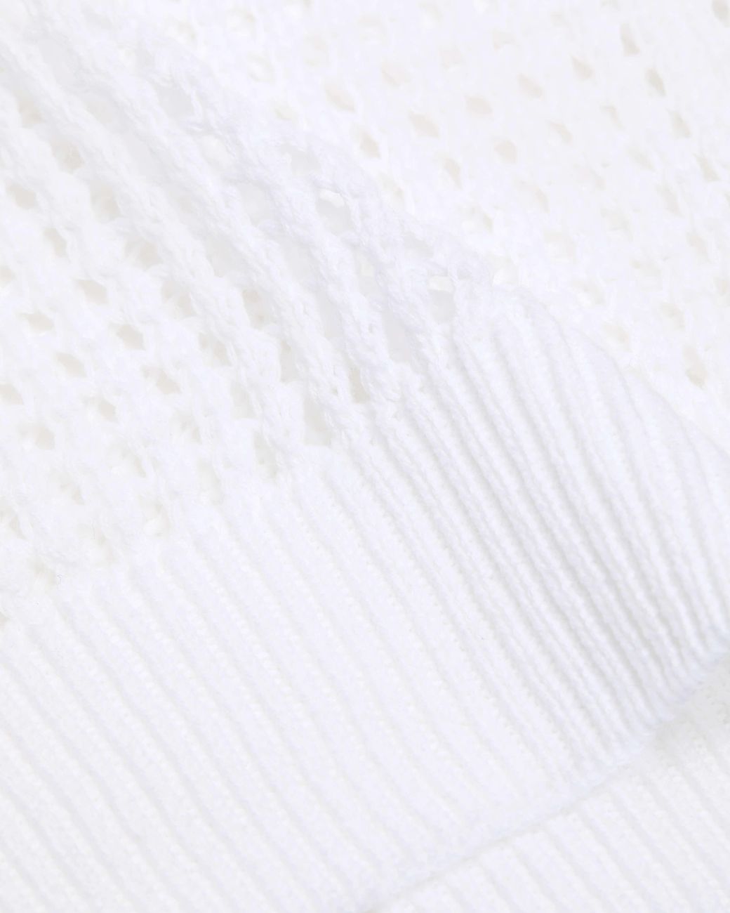 Vilebrequin White Crochet Sweater Solid