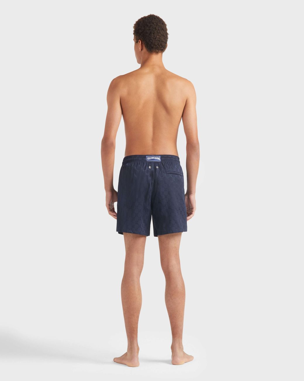 Vilebrequin Blue Swim Shorts Turtle Monogram for men