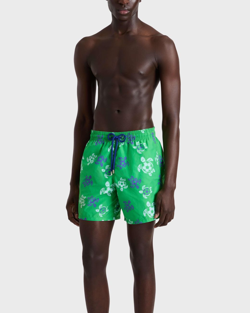 Vilebrequin Green Swim Shorts Soccer Turtles for men