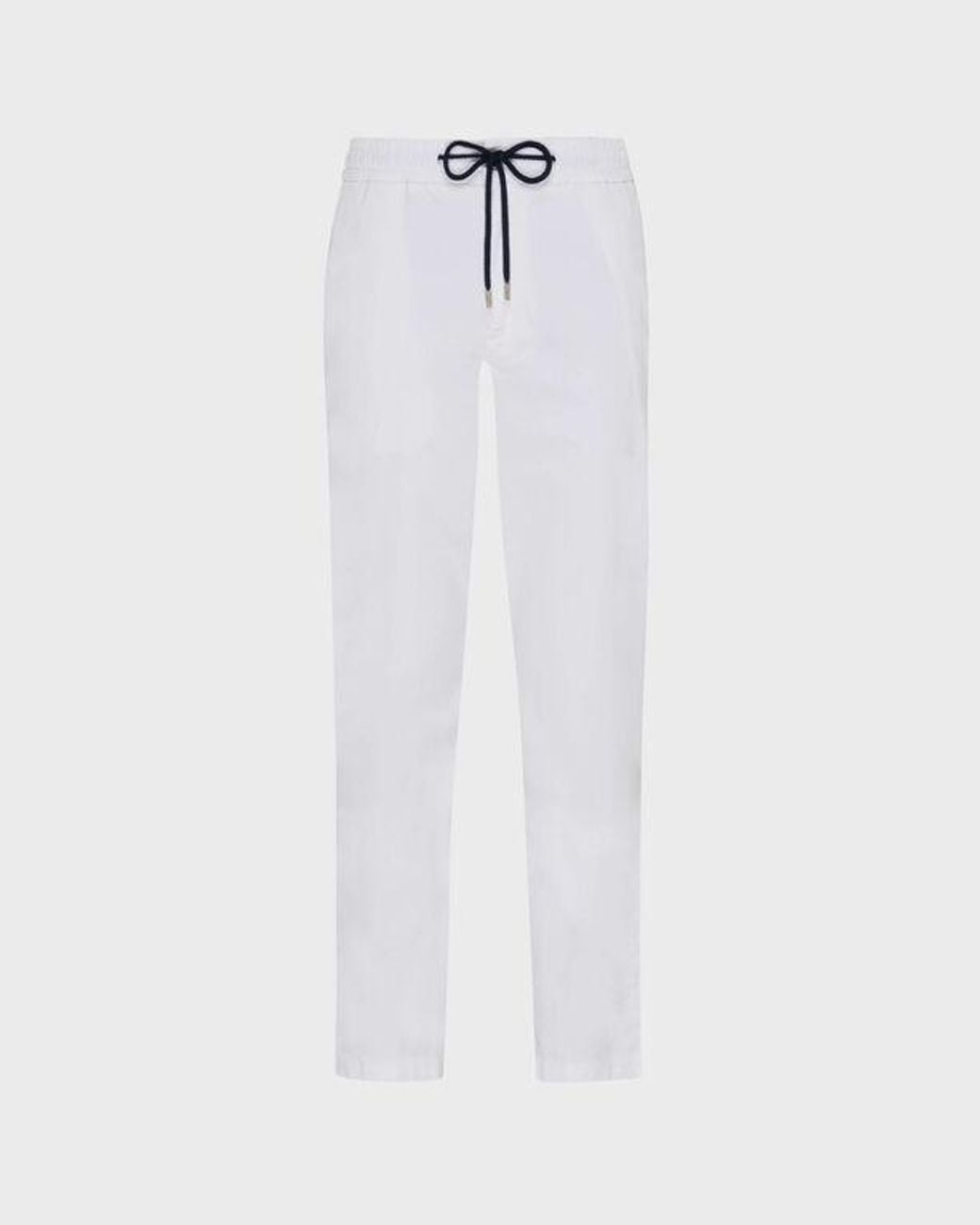 Vilebrequin White Elastic Waist Satin Pants for men