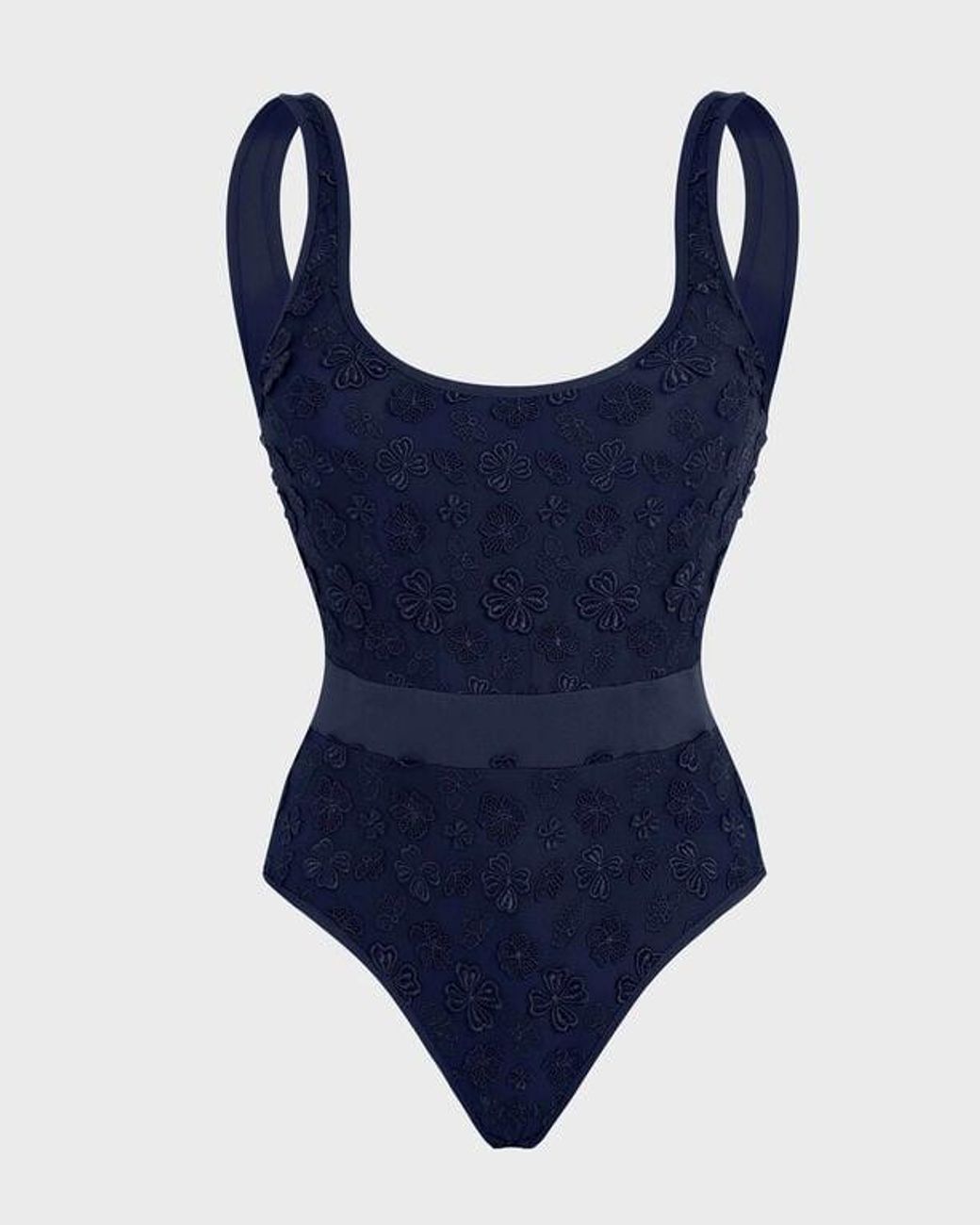 Maillot De Bain Une Pièce Femme Fleurs Brodées Vilebrequin en coloris Blue