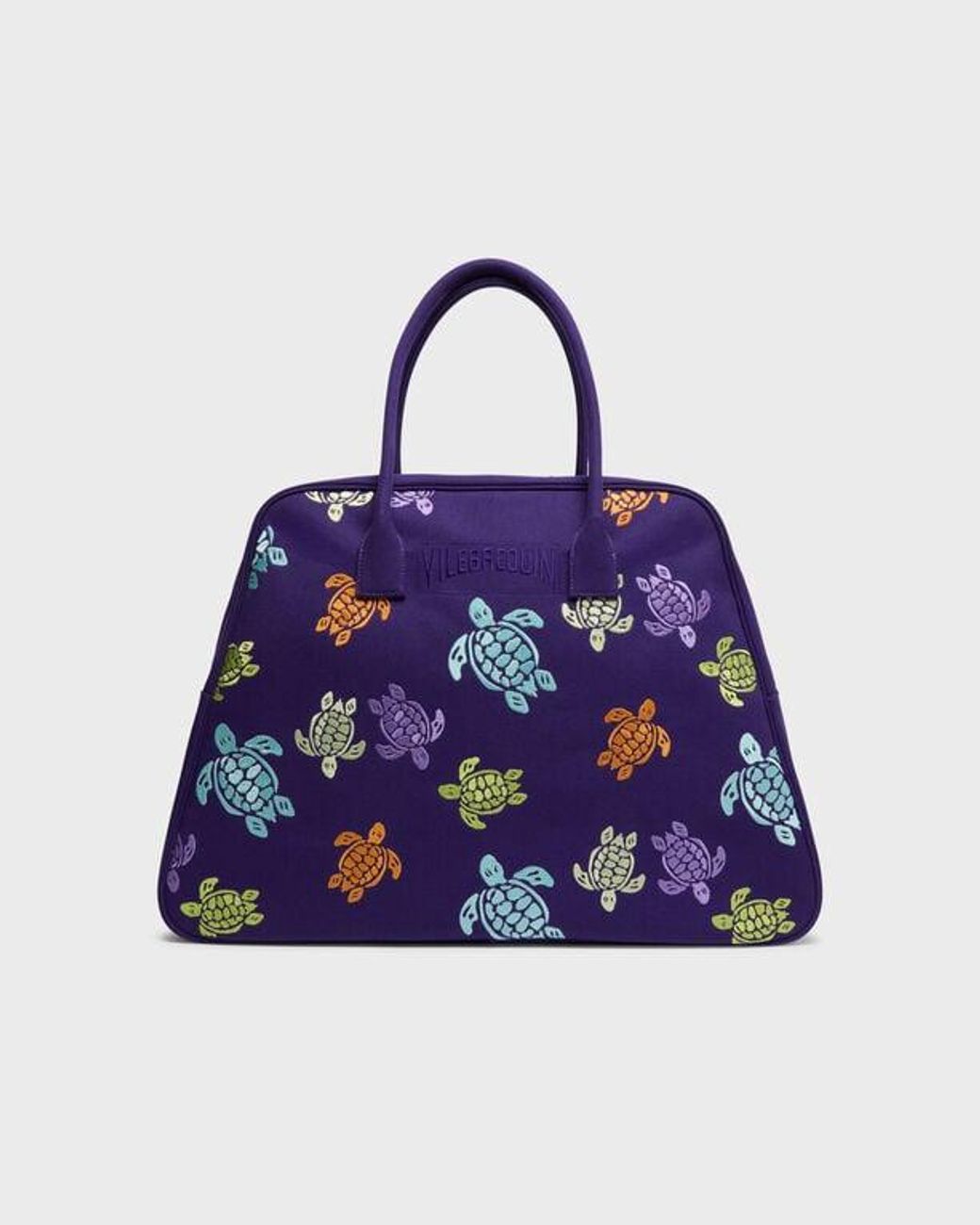 Vilebrequin Blue Bowling Canvas Bag Turtles Dance