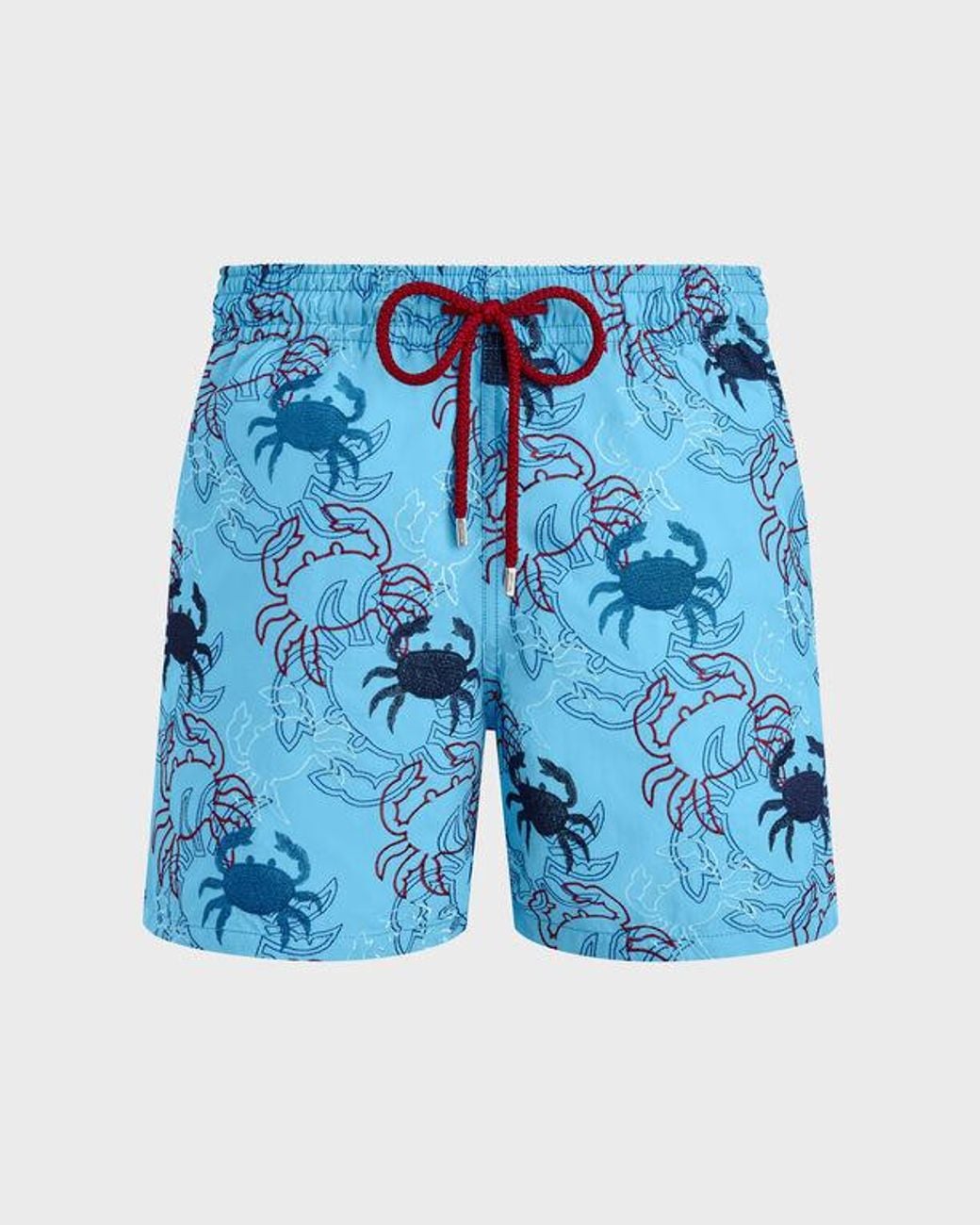 Vilebrequin Blue Swim Shorts Embroidered Crab Balloons for men