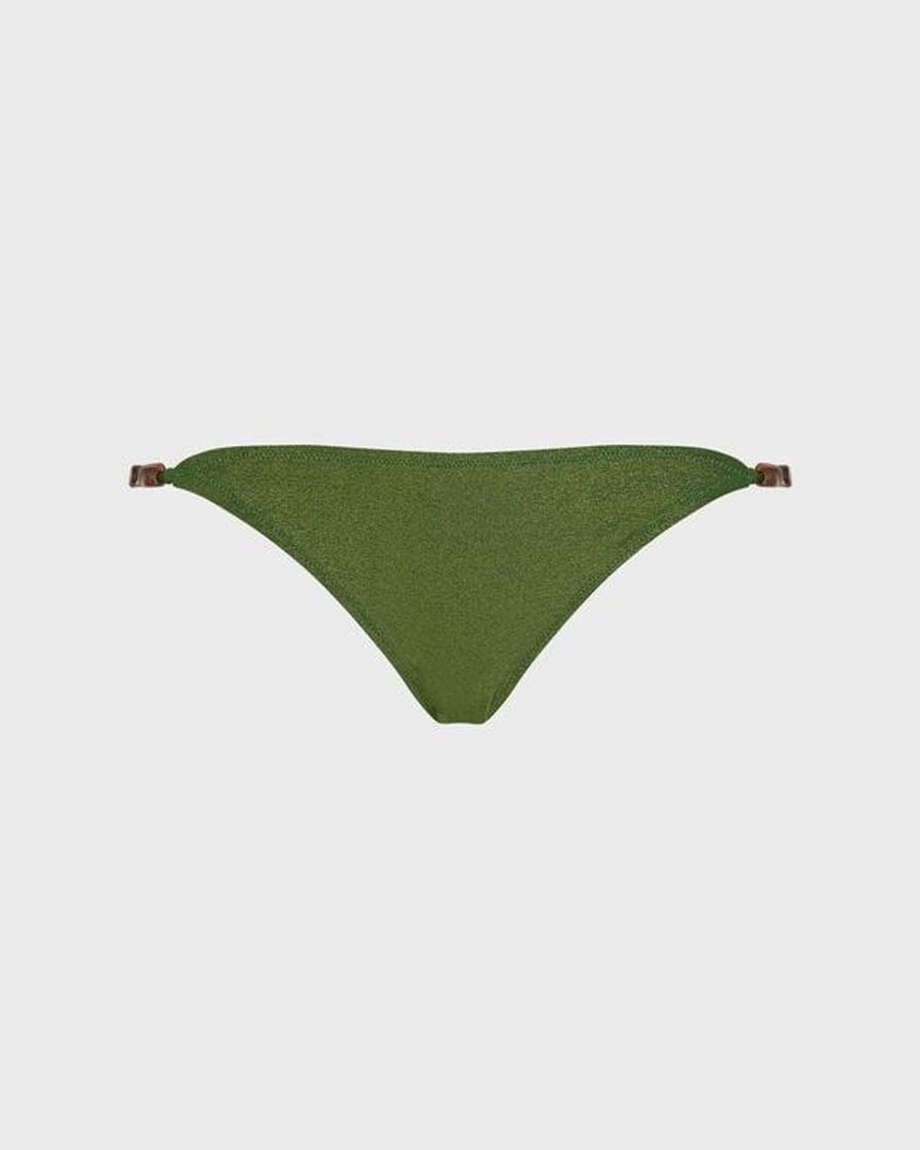 Vilebrequin Green Mini Brief Bikini Bottom Iridescent Jersey