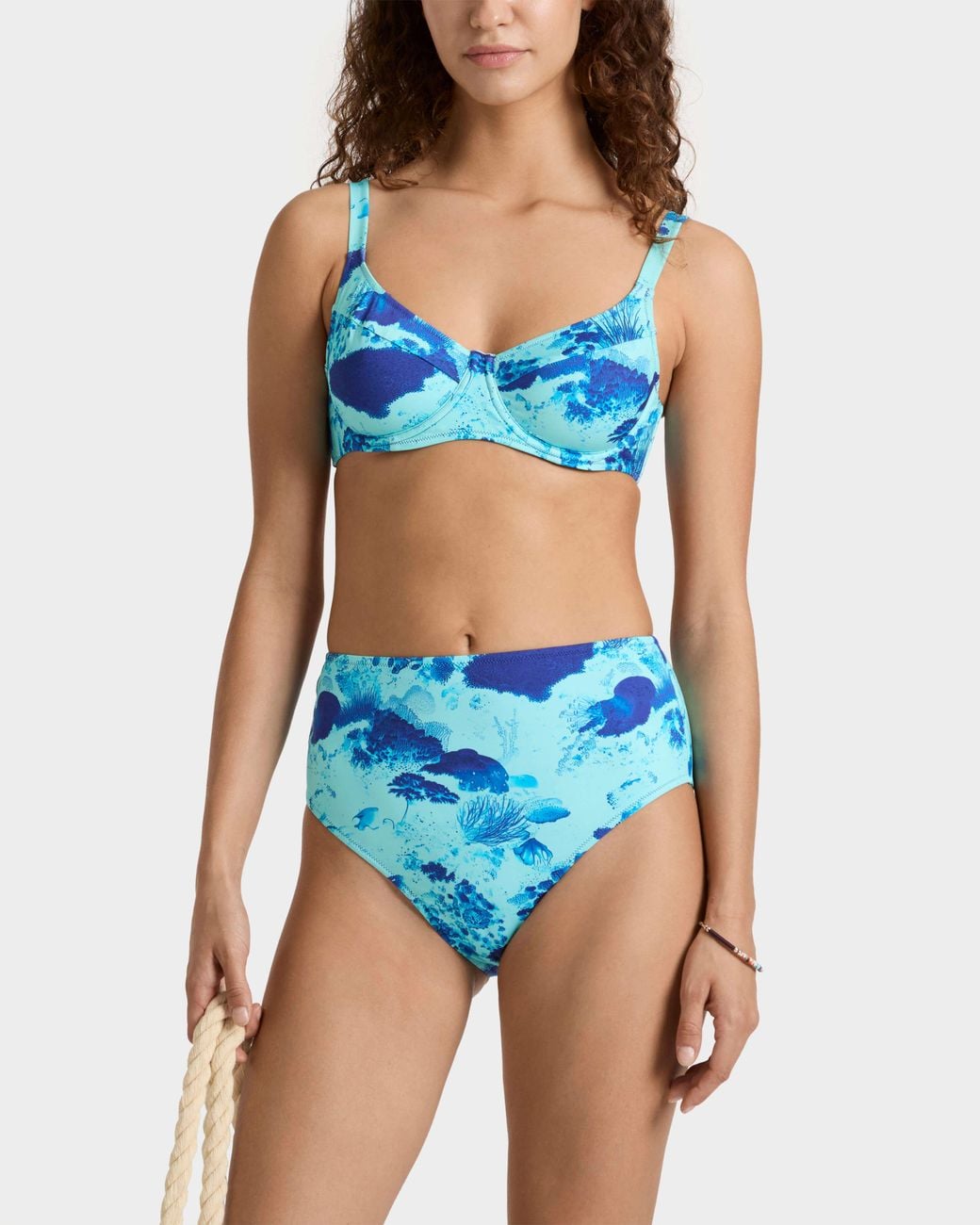 Vilebrequin Blue Underwire Bikini Top Coral Reef
