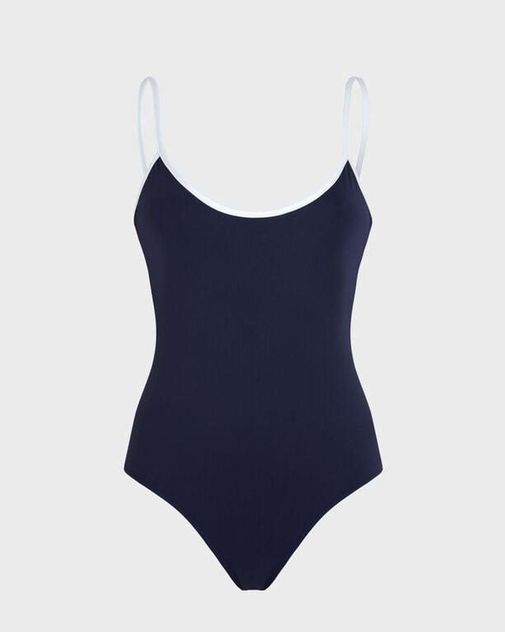 Vilebrequin Blue Low-Back One-Piece Swimsuit Solid